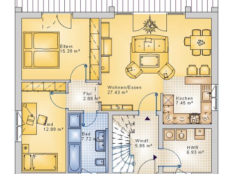 Satteldachhaus 157 m² EG