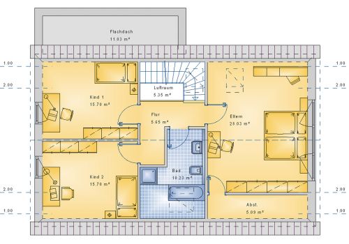 Satteldachhaus 159 m² DG
