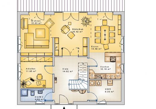 Satteldachhaus 173 m² EG