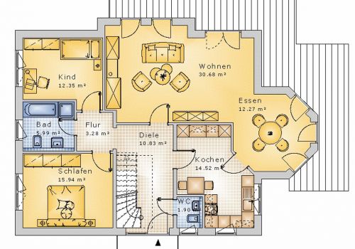 Satteldachhaus 178 m² EG