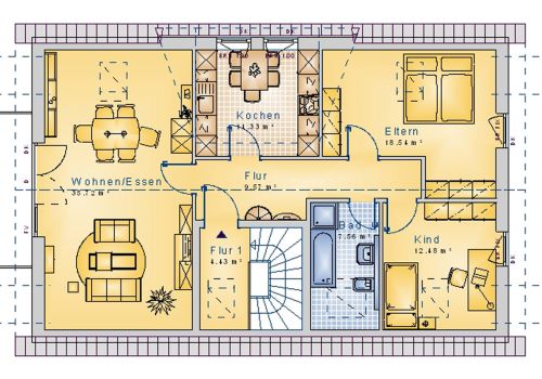 Satteldachhaus 187 m² DG