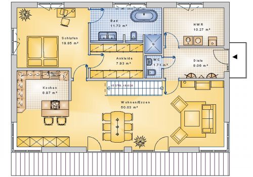 Satteldachhaus 204 m² EG