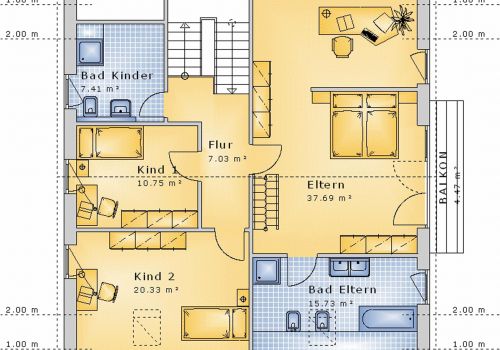 Satteldachhaus 220 m² DG