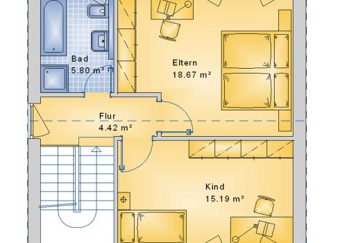 Stadthaus 90 m² DG