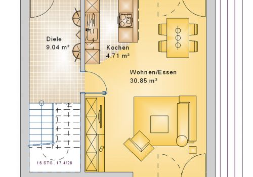 Stadthaus 90 m² EG