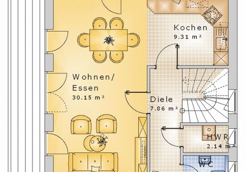 Stadthaus 97 m²  EG