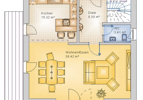Stadtvilla 130 m² EG