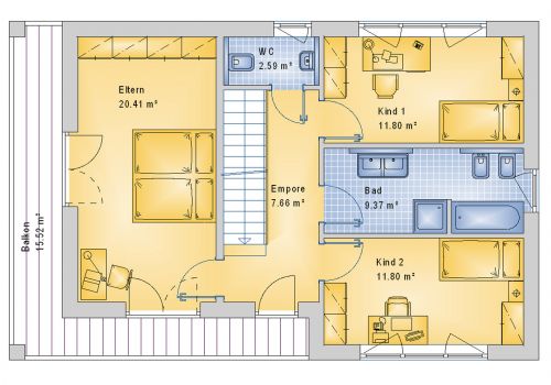Stadtvilla 155 m² OG