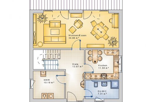 Stadtvilla 159 m² EG