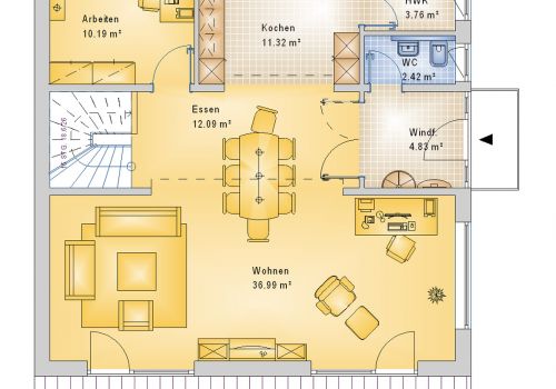 Stadtvilla 162 m² EG