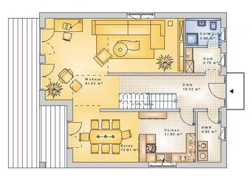 Stadtvilla 166 m² EG