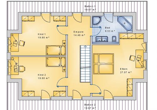 Stadtvilla 221 m² OG
