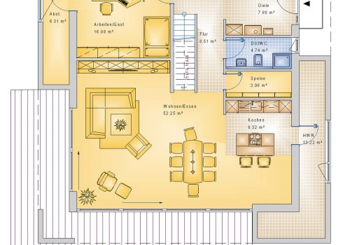 Stadtvilla 259 m² EG