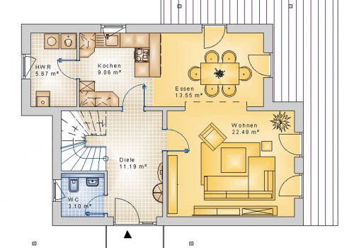 Staffelhaus 128 m² EG