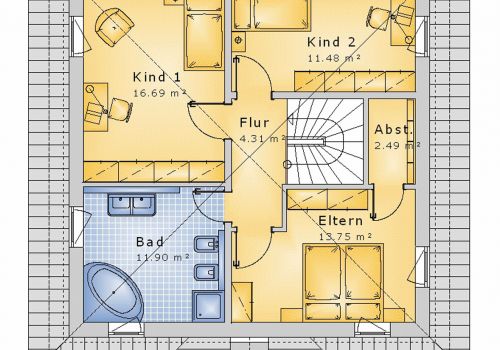 Staffelhaus 142 m² DG