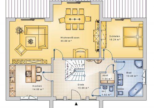 Staffelhaus 153 m² EG