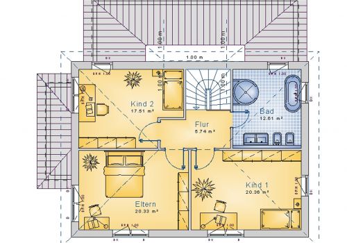 Staffelhaus 159 m² DG