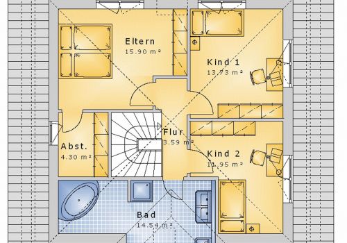 Staffelhaus 162 m² DG