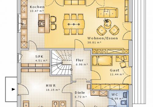 Staffelhaus 162 m² EG