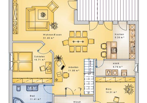 Staffelhaus 173 m² EG